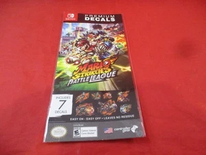 Mario Strikers Battle League Nintendo Switch Promotional Premium Decals Stickers - Picture 1 of 2