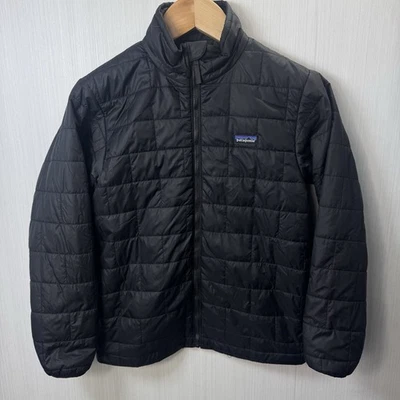 Patagonia Nano Puff Jacket Kids XL Black Brick Quilt Long Sleeve Full Zip - Image 1 of 4
