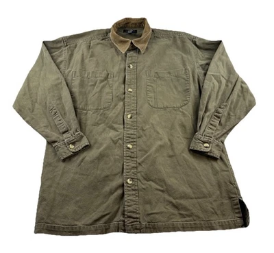 Camisa de trabajo con botones de lona Duck Head para hombre M cuello de pana Foto 1 de 4