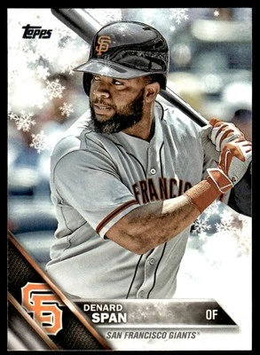 2016 Topps Holiday #HMW113 Denard Span San Francisco Giants Baseball - Image 1 of 2