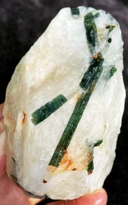 325.5g WOW! Raw Natural Green Tourmaline/Schorl Crystal Mineral Specimens ie3860 - Picture 1 of 12