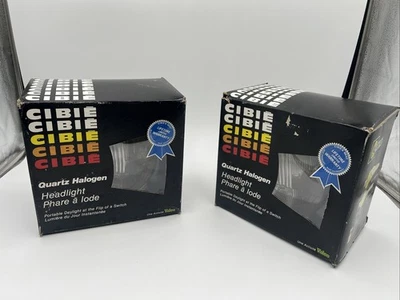 Cibie Z-BEAM 7" H4 headlamp pair #70-34-02, genuine Z's circa 70's USED **AS Pic - Image 1 of 4