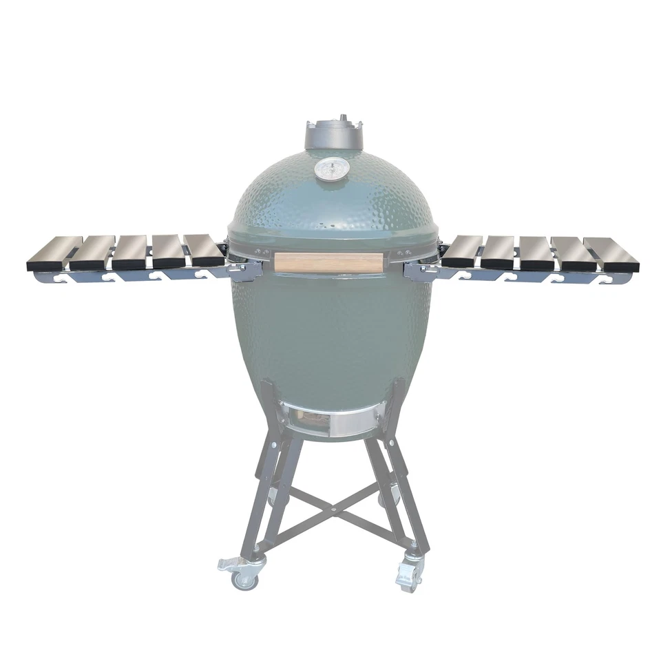 Estantes laterales plegables de acero inoxidable, par de 2, aptos para huevo verde grande... Foto 1 de 4