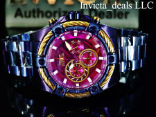 Invicta メンズ 52mm BOLT クロノグラフ パープルダイヤル パープルトーン ステンレススチール 腕時計