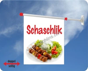 Flagge, Schaschlik, Imbiss, Fleischspieß, Kebab, Werbefahne, Kiosk - Bild 1 von 1