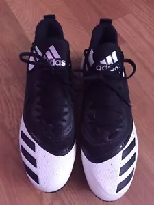Adidas Icon V Bounce Baseball Cleats G28283 Mens US 10 Black White Unworn 08-19 - Picture 1 of 10
