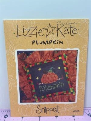 LIZZIE KATE SNIPPET Counted Cross Stitch Leaflet - PLUMPKIN - #S18 - Image 1 of 2