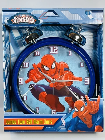 NEW Marvel DC Comics Ultimate Spider-Man Jumbo Twin Bell Alarm Clock Cover
