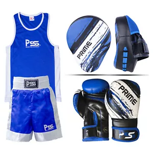 Kinder Boxhandschuhe + Uniform + Focus Pad Punchtraining Junior Set für Kickboxen - Bild 1 von 11