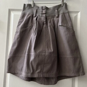Brunello Cucinelli Gunex Canvas Brown Skirt Size US 6 M - Picture 1 of 11
