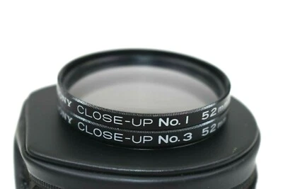 Sony 52mm Close Up Camera Filter No. 1 and 3 with Case Japan - Image 1 of 4
