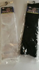 Unisex Solid white& solid black Knee Hi Socks Size 9-11 - Picture 1 of 3