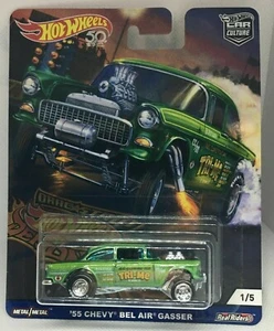 A3 1/64 2018 Hot Wheels Drag Strip Demons 55 Chevy Bel Air Gasser - Picture 1 of 1