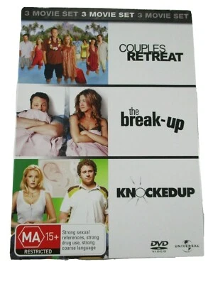 Couples Retreat, The Break-up and Knocked Up 3 Movie Set PAL MA15+ Tested - Image 1 of 4
