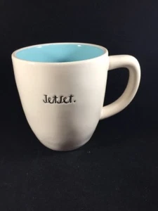 Rae Dunn by Magenta Keramik großes Jet Set Kaffee Tee Becher Tasse blau innen NEU - Bild 1 von 7