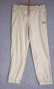 Pantalones deportivos Sergio Tacchini para hombre 2XL tostados rompevientos forrados cremallera activa al tobillo - Imagen 1 de 14