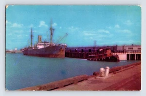 Postcard Texas Corpus Christi TX Harbor Ship 1950s Unposted Chrome - Picture 1 of 2