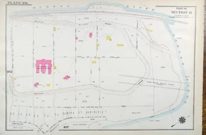 1916 INWOOD MANHATTAN Map NEW YORK CITY NY ~ Old Antique HENRY HUDSON BRIDGE - Picture 1 of 3