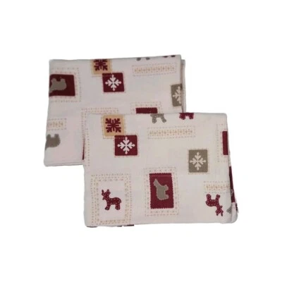 Набор из 2 кремовых цветных фланелевых наволочек с принтом дикой природы 20 X 30 Stan/queen - Изображение 1 из 4