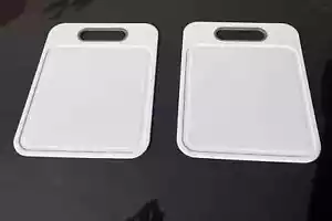 Cutting Board 8.5x11" White Cutting Board with Grips Cooking Concepts Pack of 2 - Picture 1 of 4