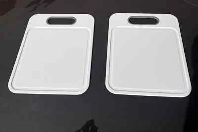 Cutting Board 8.5x11" White Cutting Board with Grips Cooking Concepts Pack of 2 - Image 1 of 4