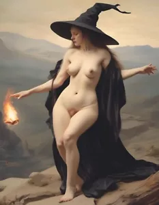 halloween Picture Witch Casting Spells Picture - Picture 1 of 1