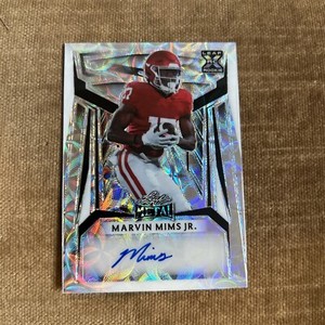 2023 Leaf Metal Marvin Mims Jr. X RC Auto Silver Kaleidoscope #’d 4/5