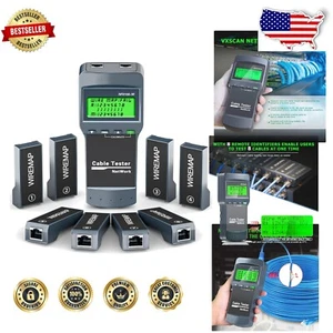 Professional RJ45 Network Cable Tester with 8 Remote Units for Fast Diagnostics - Afbeelding 1 van 9