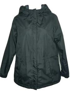 EUC! CB Sport Women's Black Soft Shell Coat Faux Fur Lined w Hood Sz: MED - Picture 1 of 12