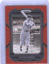 2023 Panini Prizm 295 Lou Boudreau  Red Wave