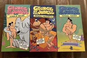 George Of The Jungle Fever Animal Power Monkey Business Cartoon VHS Lot Set - Picture 1 of 6