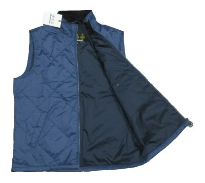 Chaleco acolchado Barbour Finnar azul con cremallera completa para hombre Foto 1 de 4