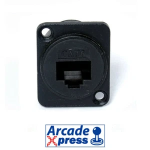 Pasamuros Red Ethernet Hembra D type Pass Through Panel Mount CAT6 Feed Conector - Picture 1 of 5