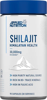 APPLIED NUTRITION Shilajit 30,000mg Pure Himalayan 85+ Trace Minerals & Fulvic Acid 30 Servings