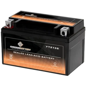 YTZ10S-BS High Performance - Maintenance Free - Sealed AGM Motorcycle Battery - Picture 1 of 7