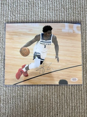 Anthony Edwards Signed 8x10 Photo PSA COA Minnesota Timberwolves Auto - Image 1 of 2