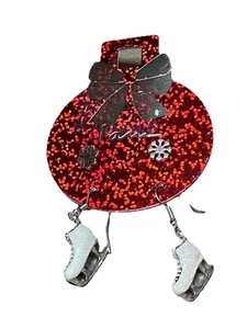 2 Sets Of Earrings Iridescent Figure Skates And Silver Snowflakes NWT - Picture 1 of 4