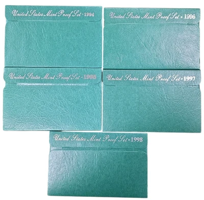 1994-1998 U.S. Mint Proof Set Lot Green Box w/ COAs -As Is - Image 1 of 3
