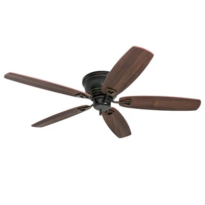 Glen Alden, 52 inch Classic Flush Mount Indoor Ceiling Fan with No Light, Pul... - Image 1 of 4