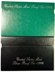 1998 US Mint Silver Proof Set & Clad Proof Set 2 Uncirculated Sets in OGP w/COA! - Picture 1 of 6