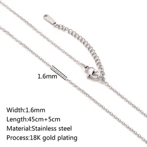 Stainless Steel Vacuum Vapor Plating 18K Gold Color Protection Lip Chain Accesso - Picture 1 of 36