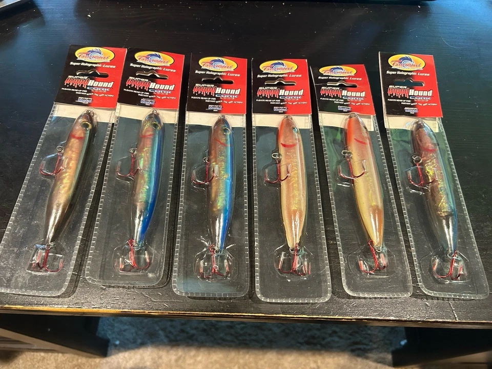 Lote de 6 señuelos de corcho Tsunami Super Bloodhound juego de cebo de pesca de agua salada Foto 1 de 4