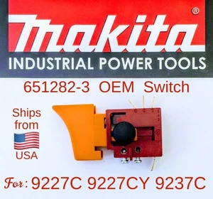 Interruptor variable MAKITA 651282-3 OEM para lijadora/pulidoras 9227C 9227CY 9237C 7" - Imagen 1 de 2