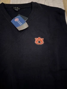 Auburn Tigers V-Ausschnitt Herren Large marineblau Pullover Weste Logo neu mit Etikett - Bild 1 von 9