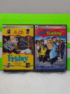 FRIDAY PART 1 & 2 NEXT FRIDAY NEW LINE PLATINUM SERIES ICE CUBE CHRIS TUCKER DVD - Picture 1 of 3
