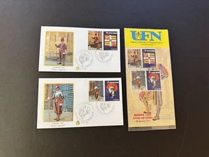 Vatican 1997 FDC +FD Bulletin =Europa Swiss Guard #11038-39 +50 Known +Labels - Picture 1 of 2