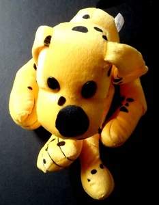 Juguete de peluche vintage de 14" de alto funciona amarillo con manchas negras perro - Imagen 1 de 5