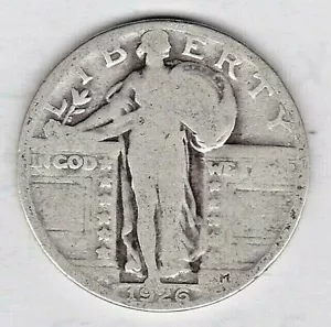 1926 STANDING LIBERTY CUARTO GRADO EN BUEN ESTADO stk T17 - Imagen 1 de 5