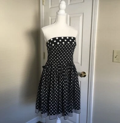 Vestido Betsey Johnson Polka con Lazo Talla XS Extra Pequeño Foto 1 de 2