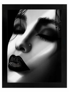 Gothic Beauty Mirrored Tin Sign, Seductive, Darkness, Burlesque, Sexy, Lust Gift - Picture 1 of 4